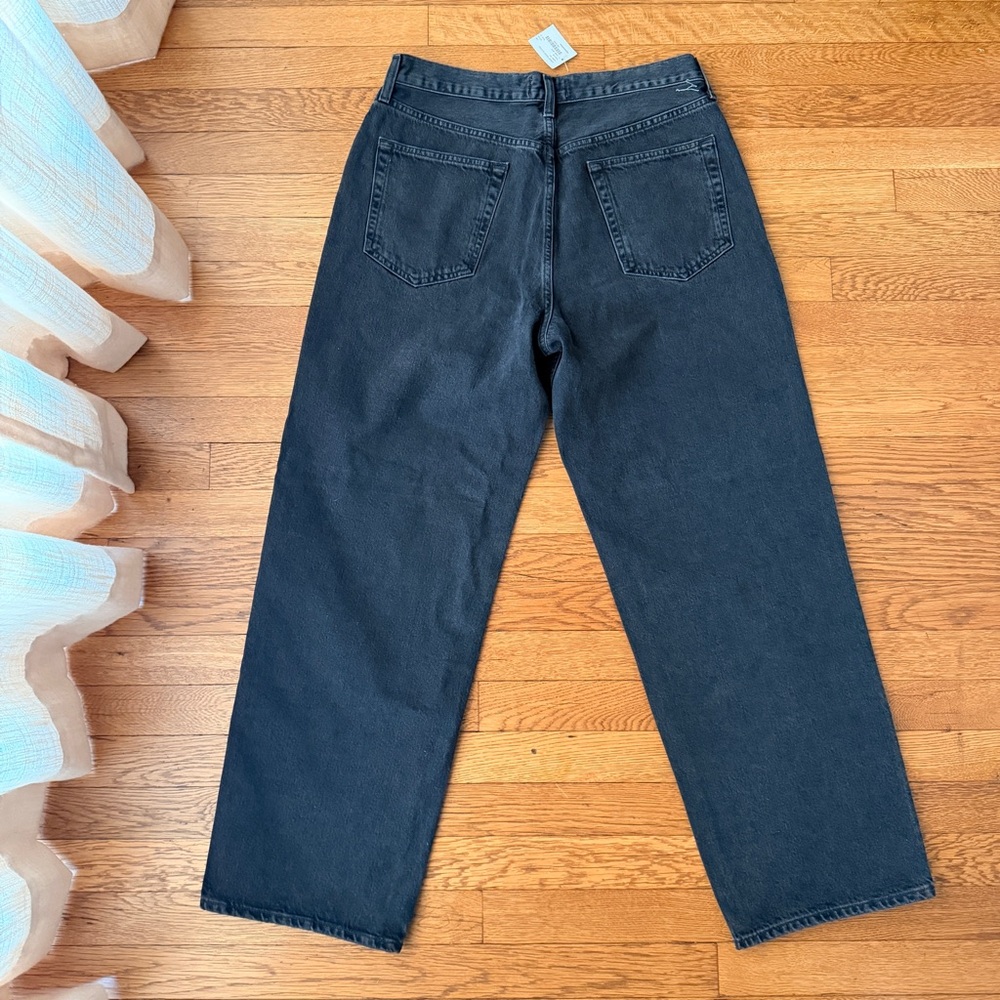 Agolde Dark Gray V-Waist Baggy Relaxed Jeans - Picture 6 of 7